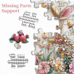 Puzzle en forme de lapin en diamant 1000 pièces