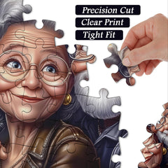 Silver Hair Embrace Jigsaw Puzzle 1000 Pieces