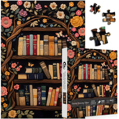 Books Among Vines Jigsaw Puzzle 1000 Pieces