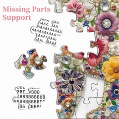 Puzzle en forme d'ours Gem Blossom 1000 pièces