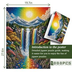 Rainbow Waterfall Jigsaw Puzzle 1000 Piece