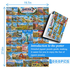 50 States & Washington, D.C Jigsaw Puzzle 1000 Piece