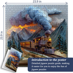 Book Page Rail Journey Jigsaw Puzzle 1000 Pieces