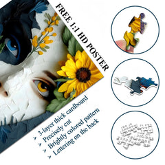 Colorful Flower Woman Jigsaw Puzzle 1000 Pieces