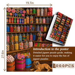 Candy Shop Pup Jigsaw Puzzle 1000 Pieces