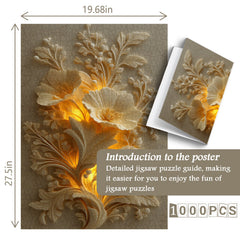 Golden Flower Relief Jigsaw Puzzle 1000 Pieces