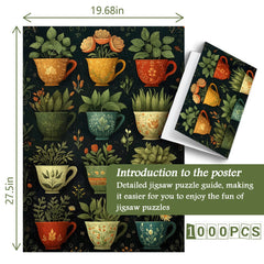 Plant-Loaded Cups Jigsaw Puzzle 1000 Pieces
