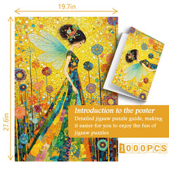 Mosaic Flower Fairy Jigsaw Puzzle 1000 Pieces