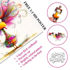 Exploding Bird Jigsaw Puzzle 1000 Pieces