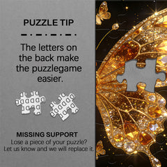 Midnight Gold Wings Jigsaw Puzzle 1000 Pieces
