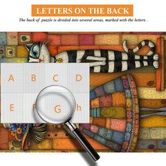 Patchwork Girl & Striped Cat Jigsaw Puzzle 1000 Pieces