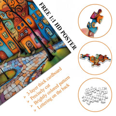 Colorful Town Jigsaw Puzzle 1000 Pieces