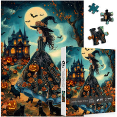 Mystic Night Witch Jigsaw Puzzle 1000 Pieces