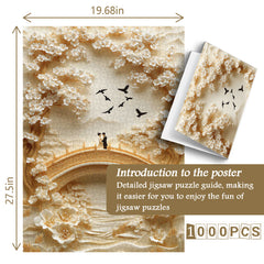 Golden Lovers Bridge Jigsaw Puzzle 1000 Pieces