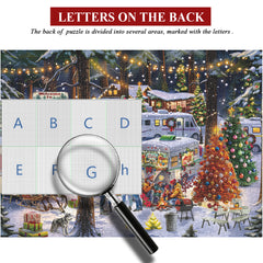 Puzzle Jigsaw de Noël en Camping 1000 Pièces