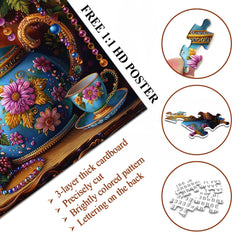 Floral Teapot Jigsaw Puzzle 1000 Pieces