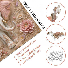 Floral Jewel Elephant Jigsaw Puzzle 1000 Piece