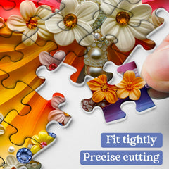 Regenbogenblüten-Schmetterlings-Puzzle 1000 Teile