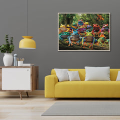 Puzzle en bois de grenouille colorée 1000 pièces