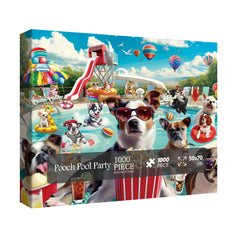 Puzzle Jigsaw Fête de Piscine pour Chiens 1000 Pièces