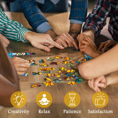 Buntglas-Sonnenblumen-Puzzle 1000 Teile