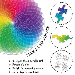 Runder Farbverlauf Unmögliches Puzzle 1000 Teile