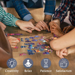 Wolf und Blumen Puzzle 1000 Teile