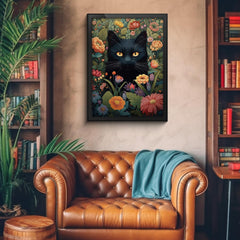 Puzzle en bois de 1000 pièces : Chat et Fleurs