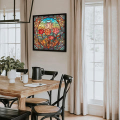 Puzzle en bois de fleurs en vitrail 1000 pièces