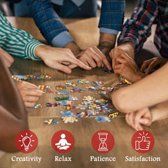 Frohe Weihnachten Straßenpuzzle 1000 Teile