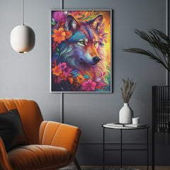 Wolf und Blumen Puzzle 1000 Teile