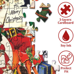 Puzzles en bois vintage de Noël en collage 1000 pièces