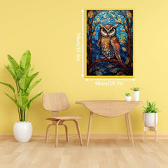 Puzzle en bois de hibou en vitrail 1000 pièces