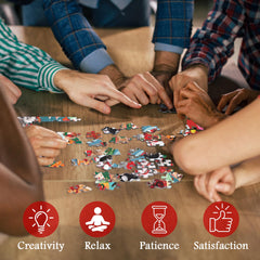 Casse-têtes de Noël avec des chats 1000 pièces