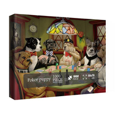 Puzzle Jigsaw Poker Puppy 1000 Pièces