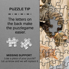 Puzzle „Kackende Katze am Strand“ (1000 Teile)