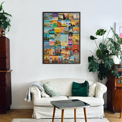 Vintage-Weltreise-Puzzle, 1000 Teile