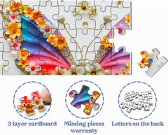 Regenbogenblüten-Schmetterlings-Puzzle 1000 Teile