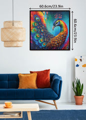 Puzzle en bois de paon coloré 1000 pièces