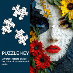 Colorful Flower Woman Jigsaw Puzzle 1000 Pieces
