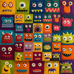 Cute Monster Grid Jigsaw Puzzle 1000 Piece
