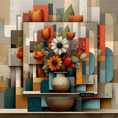 Geometric Floral Rhythm Jigsaw Puzzle 1000 Pieces