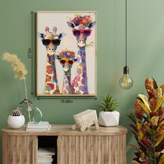 Les puzzles de la famille girafe 1000 pièces