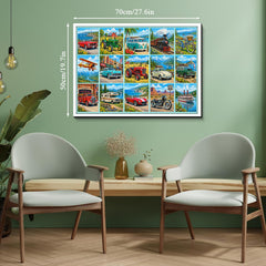 Vintage Transport Atlas Jigsaw Puzzle 1000 Piece