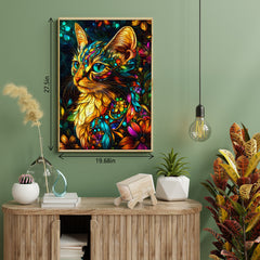 Casse-tête chat floral mystique 1000 pièces