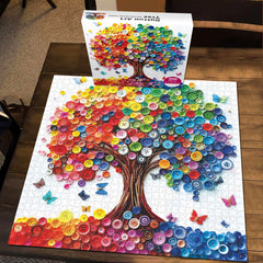 Button Art Tree Jigsaw Puzzle 1000 Pieces