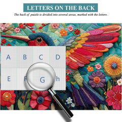 Patchwork Hummingbird Jigsaw Puzzle 1000 Pieces