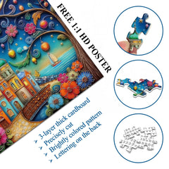 Fantasy Town Jigsaw Puzzle 1000 Pieces