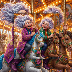 Grandmas' Carousel Trip Jigsaw Puzzle 1000 Pieces