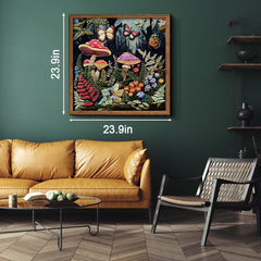 Puzzle d'assemblage broderie jardin de champignons 1000 pièces